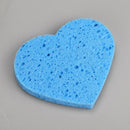Wood Pulp Cotton Face Wash Cleansing Sponge Heart Shaped Soft Cosmetic Puff