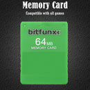 FMCB 1.966 Memory Card for Sony PS2 64MB Free McBoot Console Card (Green)