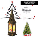 Christmas Lantern Wind Lights Fireplace Plastic Desk Night Light (Santa) Newly
