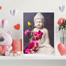 Acrylic Oil Painting By Numbers Buddha Flowers Digital Picture Home Wall Decor