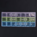 7 Days Weekly Transparent 21 Compartment Lid Tablet Pill Box Holder Case