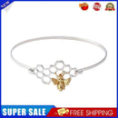 Fashion Women Geometric Honeycomb Bangle Bee Pendant Charm Bracelet Jewelry
