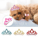Headdress Cat Grooming Crown Shape Dog Bowknot Hair Clip Bow-tie Hairpin