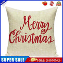 Non-fading Merry Christmas Printed Pillowcases Cleanable Sofa Car Cushion Covers