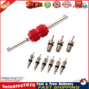 9pcs Air Conditioning Valve Cores+1pc Remover Tool A/C System Repair Kit Newly