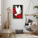 5D DIY Full Round Drill Diamond Painting Rose Dove Handmade Home Art Ornament