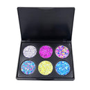 Popfeel 6 Colors Long-lasting Glitter Eyeshadow Pallete Eye Shadow (EK06)