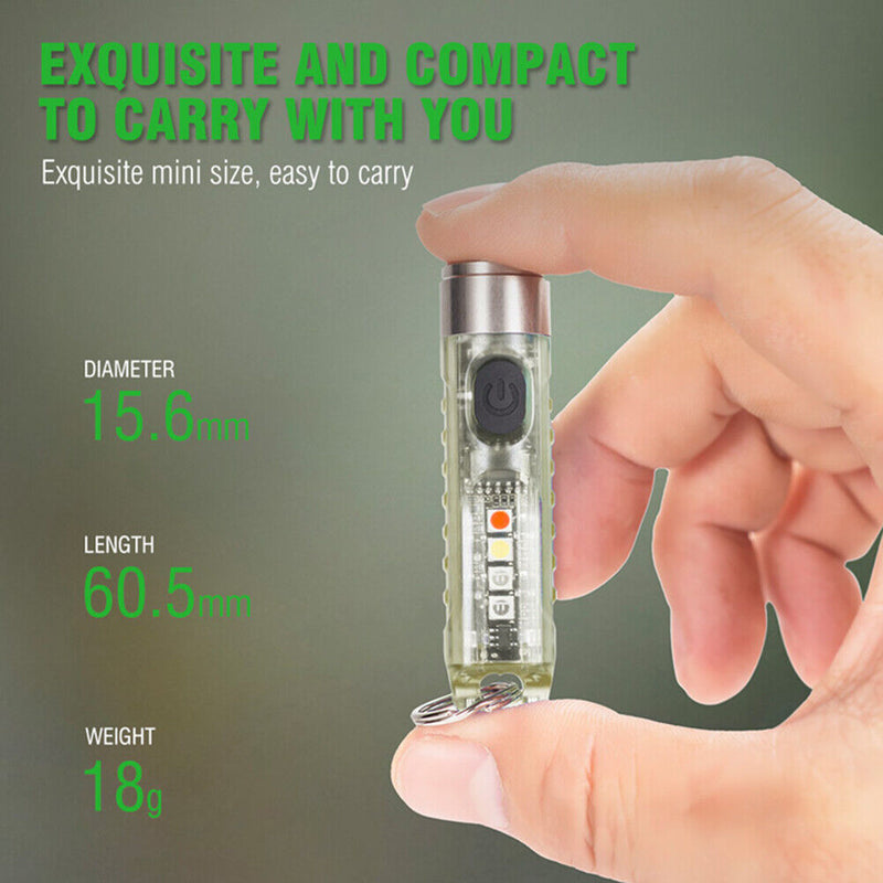 SST20 LED Flashlights Waterproof 400LM Outdoor Camp Pocket Keychain Light Torch