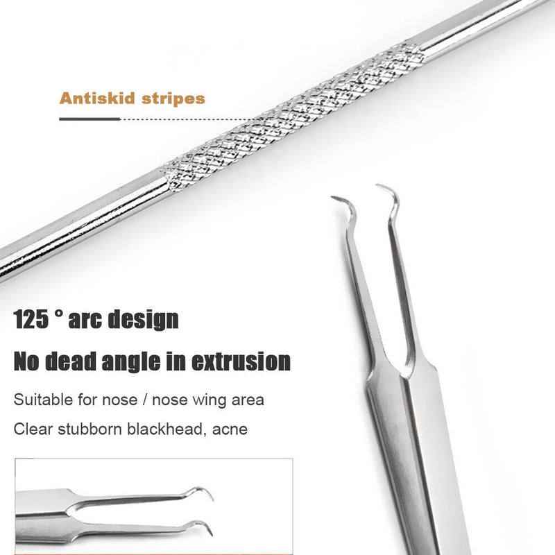 4pcs Black Dot Pimple Blackhead Remover Tool Needle Set Squeezing Acne Tool