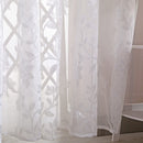Romantic Floral Tulle Voile Curtain Drape Panel Sheer Scarf Valances White