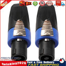2x 4 Pole Audio Speaker Plugs Twist Lock Connectors for Neutrik NL4FC Newly