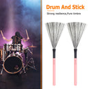 #A 2pcs Drum Sticks Brush Metal Wire Percussion Drum Musical Instrument Accessor