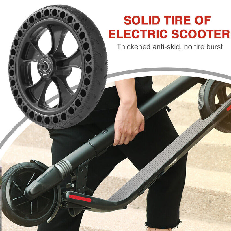 Shock Absorption Scooter Solid Tires with Axle Anti-Skid Hollow Vacuum Tyre Part