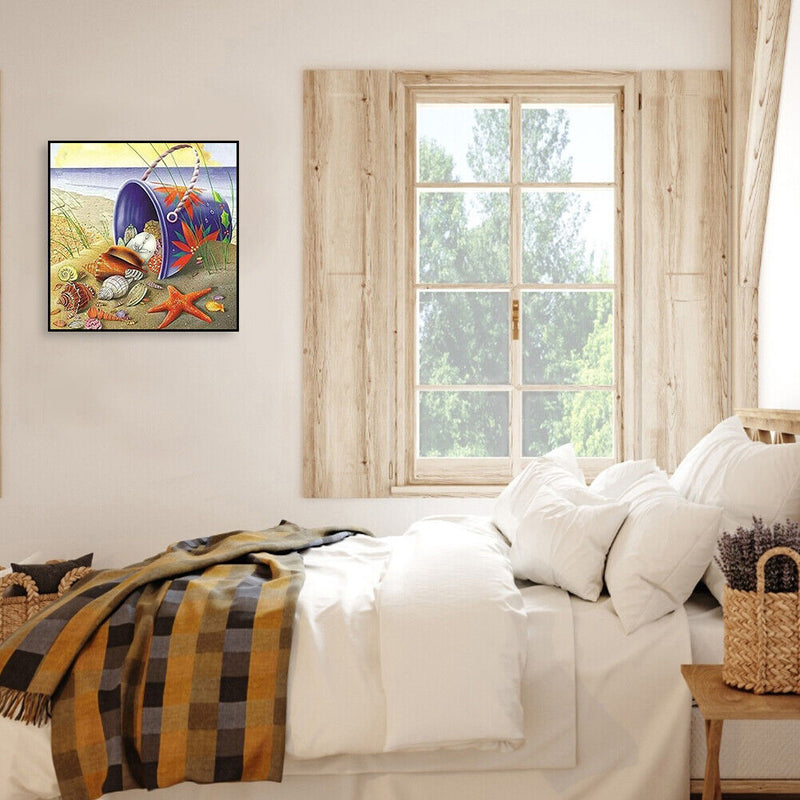 Shell Sea-star Frameless DIY Oil Paint by Numbers Kit Hand Painted Artwork