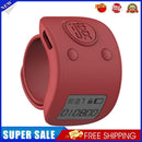 Portable Electronic Counter Ring USB Rechargeable 9-Digit Clicker (Red)