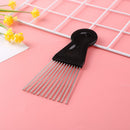 Metal Wide Teeth Afro Hair Comb Detangle Hairbrush for Hairdressing Styling Tool