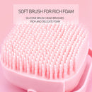 Silicone Pet Cat Bath Massage Brush Shampoo Grooming Comb Scrubber (Pink) Newly