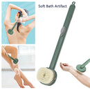 Long Handle Exfoliating Bath Skin Brush Body Scrub Shower Cleaning (Green)