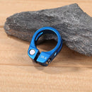 1pc MTB Cycling Seat Tube Clip Bike Release Seatpost Clamp (28.6mm Blue) Newly