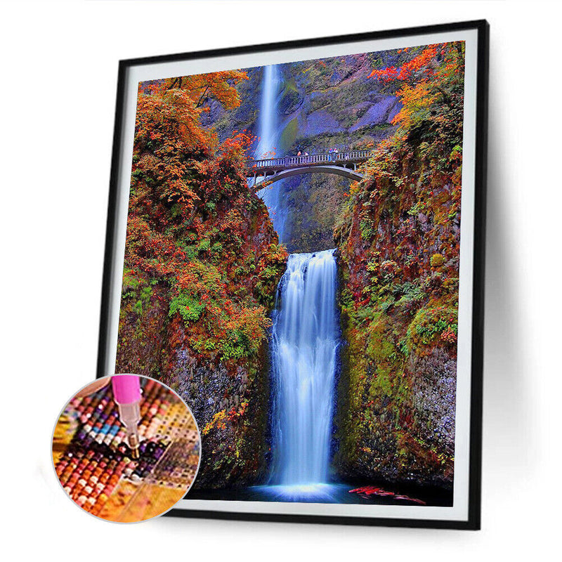 5D Diamond Painting Kit DIY Waterfall Full Round Drill Mosaic Home Decoration