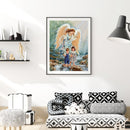 Angel Kid Oil Paint by Numbers Hand Painted Frameless Picture Home Ornament K