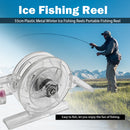 55mm Plastic Metal Winter Ice Fishing Reels Portable Fishing Reel (White) Newly
