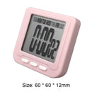 Digital Screen Electronic Timer Kitchen Cook Magnetic Alarm Clock (Pink)