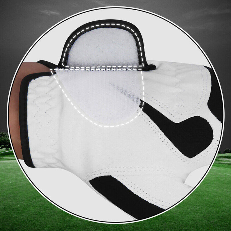 1pc Golf Gloves Anti-slip Left Hand Microfiber Glove for Men (White 23)