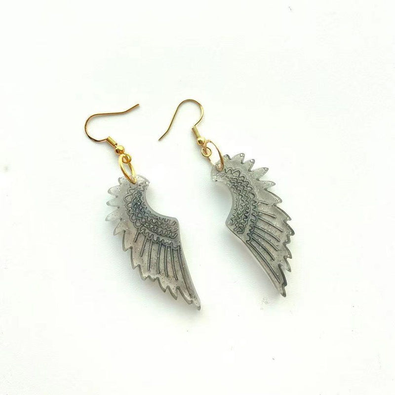 DIY Jewelry Making Tools Crystal Epoxy Mold Silicone Earrings Mold Angel Wings