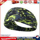 Printed Lycra Yoga Headband Bandanas Fitness Hair Band Headdress (Green) Newly