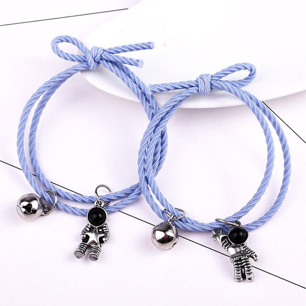 Women Men Friend Magnet Bracelet Gift For Couple Rope Bracelets Star Astronaut