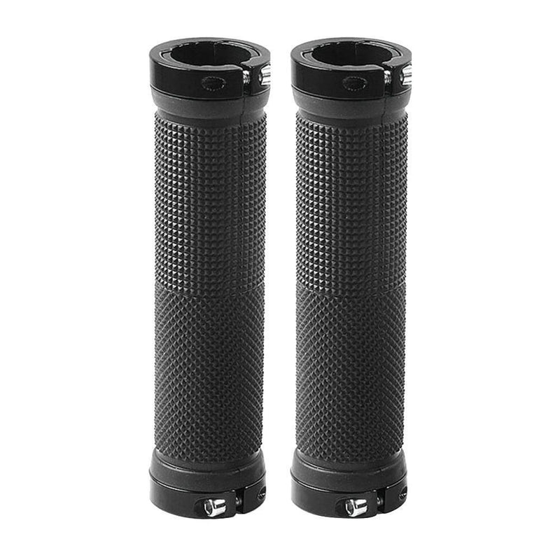 1 Pair MTB Bike Handlebar Anti-Skid Grips Rubber Bicycle Accessory (Black)