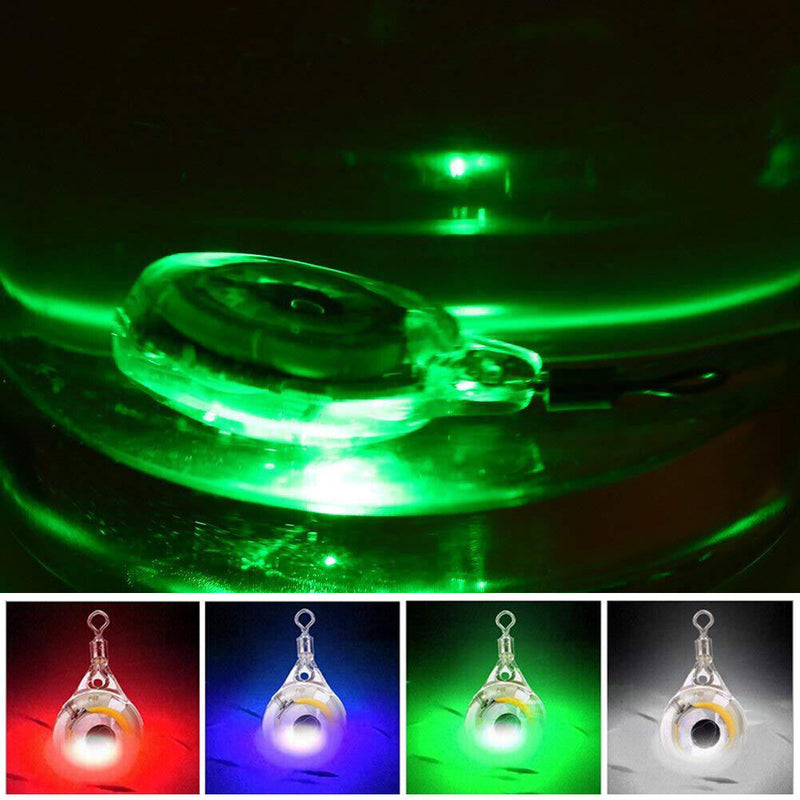 3x Fishing Lure Trap Light LED Underwater Eye Shape Bait Lamp (Colorful) Newly
