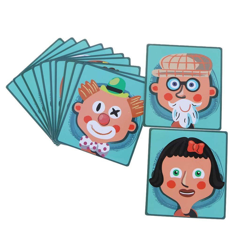 Baby Wooden Magnetic Puzzle Board Dress Up Games Children Educational(04)