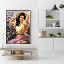 Hand Painted Digital Oil Picture DIY Women Paint By Numbers Kit Canvas Craft