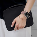 Wrist Watch Strap Storage Bag 48 Slots Watchband Organizer Pouch (Black) Newly