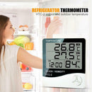 Clock LCD Digital HTC-2 Temperature Meter Thermometer Humidity Meter Hygrometer