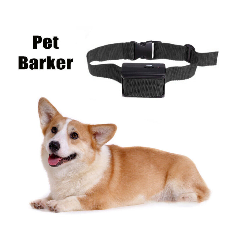 Voice Control Pet Anti Barking Ultrasonic Dogs Training Collar (Black)