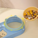 Cats Dogs Double Bowl Auto Feeder Water Dispenser Food Container (Blue) Newly