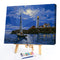 50x40cm Colorful DIY Paint By Number Kit Lighthouse Ship Abstract Decor Gift Art