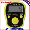 0-99999 LCD Finger Counter LED Luminous Electronic Tally Counter (Yellow)