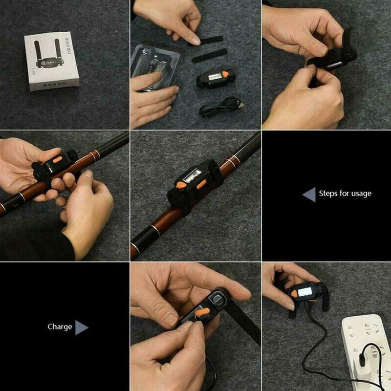 Newest Electronic LED Fishing Rod Sensor Lights Gravity Induction Lamps V6O0