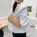 Retro Women Embossed Geometric PU Underarm Shoulder Bag Handbags (Khaki)