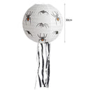 Halloween White Spider Paper Lanterns Reusable for Ghost Festival Items (30