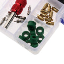 71pcs/set A/C Rubber Gasket+ AC Valve Core+ Remover Tool Assortment Kit