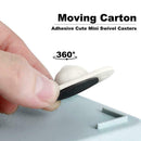4pcs Self Adhesive Caster Small Furniture Storage Bins Moving Can Trash N3J6