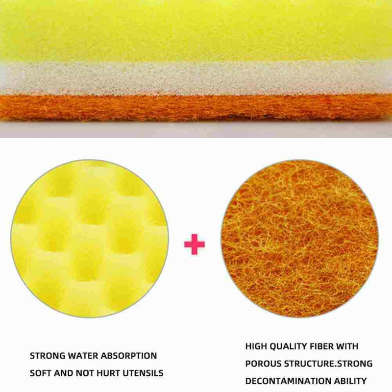 1xSponge Brush Dish Washing Cleaning Kitchen Pad Soap R0U2 Tool U1O4 L8X6