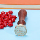 Copper Head Stamp DIY Paint Wax Envelope Sealing Seal with Wood Handle(m031
