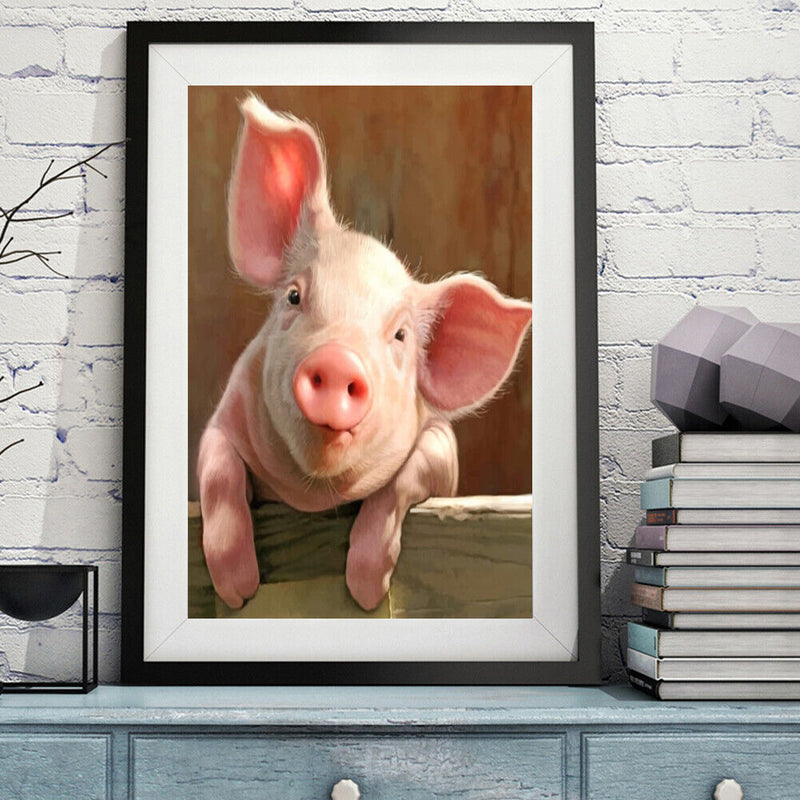 40x50cm Pig Painting By Numbers DIY Canvas Wall Picture Hand Painted Home Dec