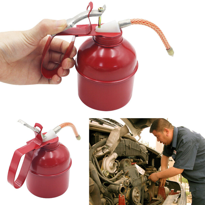 500cc Mini Oiler Gun Oil Pump Hose Lubricating Machine Oil Injector Can Pot